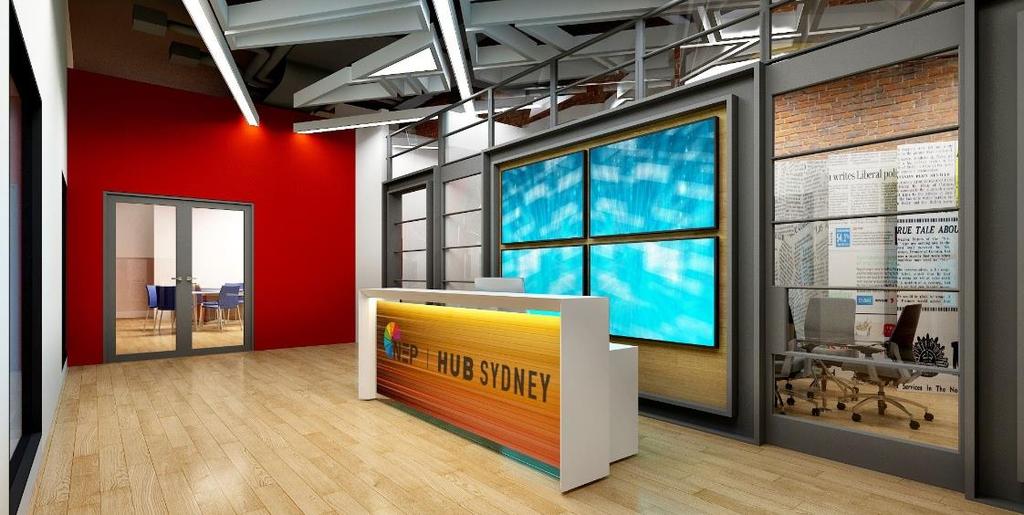 SYDNEY PRODUCTION HUB Existing facility Two 750Sq/m television studios significant support areas One central control room Proposed facility Discreet