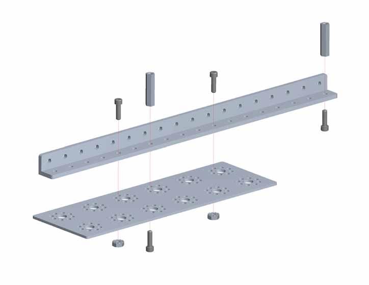 TETRIX Getting Started Guide Harvester and Transporter Building Guide Extensions Step 7 1x Flat Building Plate 1x 288 mm Angle 4x 1/2" SHCS 2x 1" Stand-Off Post 2x Kep Nut Tips Make sure that the