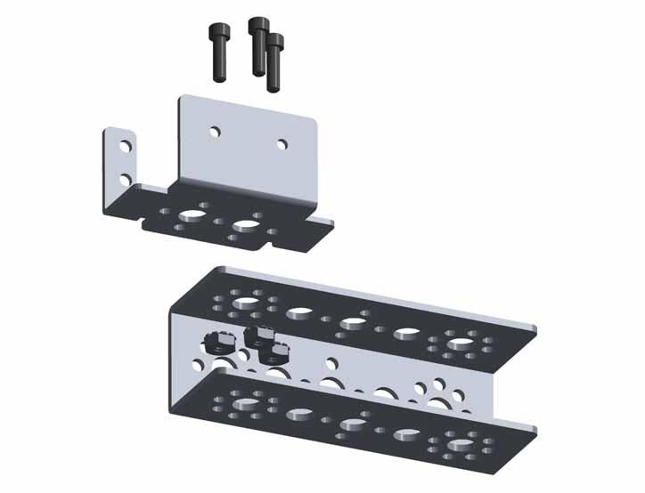 TETRIX Getting Started Guide Harvester and Transporter Building Guide Extensions Step 11 1x Single-Servo Motor Bracket 1x 96 mm Channel 3x 1/2" SHCS
