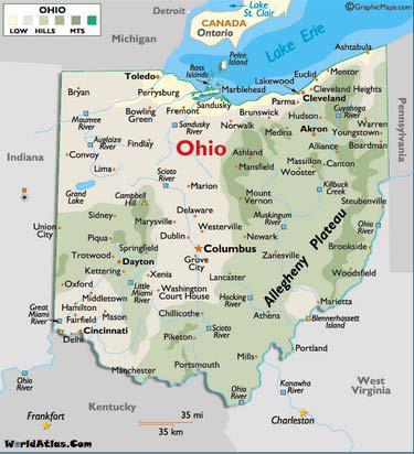 Map of Ohio Can you find