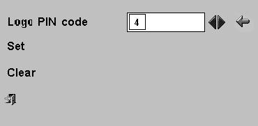 Note: If you forget your Logo PIN code and unable to change it, the Logo P IN code can be reset to the factory default setting (432) according to the following procedures.
