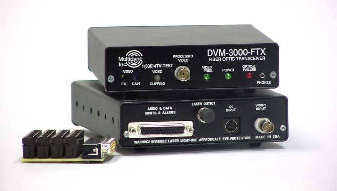 DVM-3000 Series 12 Bit DIGITAL VIDEO, AUDIO and 8 CHANNEL BI-DIRECTIONAL FIBER OPTIC MULTIPLEXER for SURVEILLANCE and TRANSPORTATION Exceeds RS-250C Short-haul and Broadcast Video specifications.