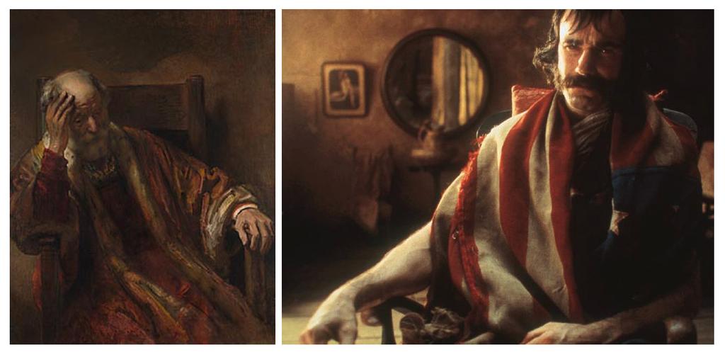 Figure 13. Left. An Old Man on the Arm Chair. (Rembrandt, 1650). Figure 14. Right. Gangs of New York. (Scorsese, 2002). is how an artist develops the story visually within the frame.