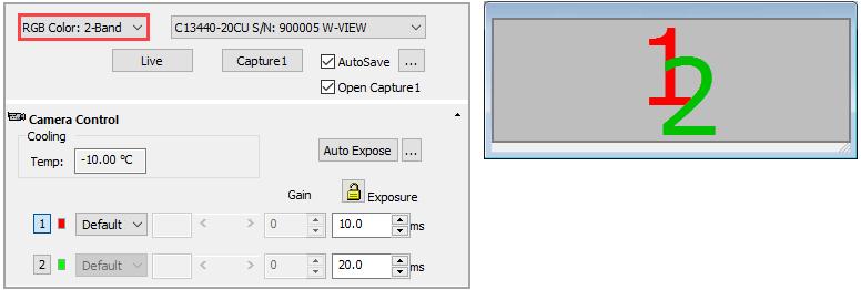 Select C13440-20CU S/N:#### W-VIEW for W-VIEW mode from the Capture Device list. The capture modes are explained below.