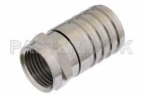 75 Ohm F Male Connector Crimp/Crimp Attachment for RG6 RF Connectors Technical Data Sheet PE44312 Configuration F Male Connector 75 Ohms Straight Body Geometry Features Nickel Plated Brass Contact