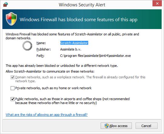 Firewall Security The first time that you run SCRATCH with the CalMAN Client plugin installed, the plugin will attempt to communicate over the network.