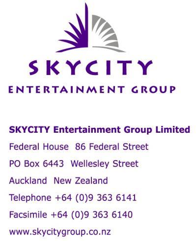 27 October, 2015 Client Market Services NZX Limited Level 1, NZX Centre 11 Cable Street WELLINGTON RE: SKYCITY ENTERTAINMENT GROUP LIMITED (SKC) SKYCITY appoints contractor for New Zealand
