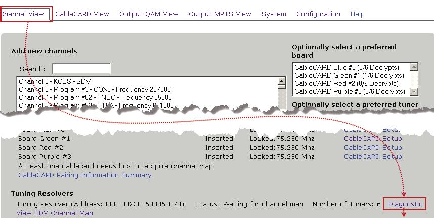 To assist in this, the system polls the connected TR and brings the address to the Channel View page, see Figure 13-2.