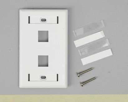 manageability. They are available in a variety of styles, colors and port configurations to meet all work area outlet application needs, and they provide for easy outlet identification.