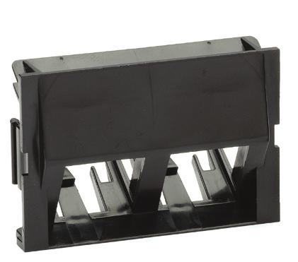MediaFlex Inserts for KeyConnect Modules: AX102410, Flush, 2-port, Almond and AX102412, Angled, 2-Port, Almond Workstation Outlets (continued) MediaFlex Inserts