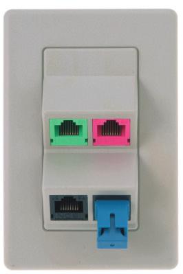 The faceplates can also fit over the Interface Adapter Boxes for surface mount installations.