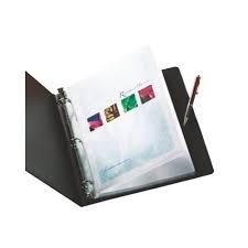 1 Hard, Black, 3- ring Binder: Needed inside are plastic sheet protectors and subject dividers.