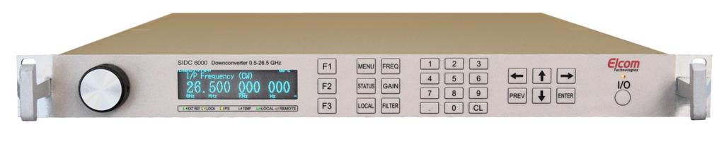 SIDC-6003 MICROWAVE WIDEBAND DOWNCONVERTER / TUNER UP TO 26.5 GHz WIDE FREQUENCY RANGE: 0.5-26.