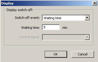 There are two possibilities: If the user does not tap a key, the display will be switched off after a defined