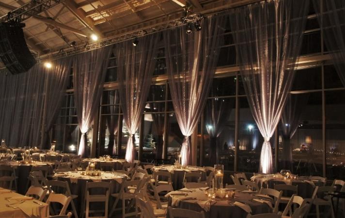 Suggested Budget Allocation for your Greatest Event Impact LIGHTING AND DRAPING (FOR GREATEST VISUAL IMPACT) The openness, beautiful windows, and versatility of Pure Space lends itself to a plethora