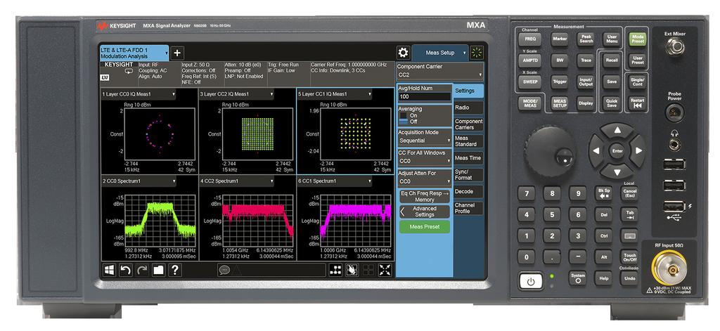DATA SHEET MXA X-Series Signal Analyzer, Multi-touch