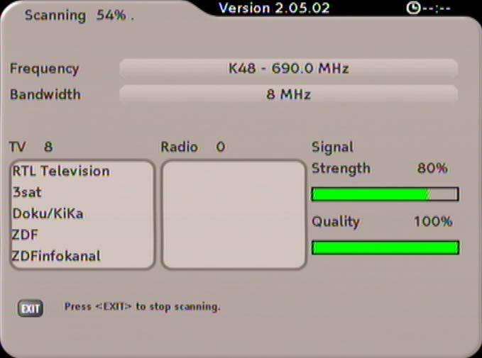 FIRST INSTALLATION (DVB-T ANTENNA) On completion of the DVB-T