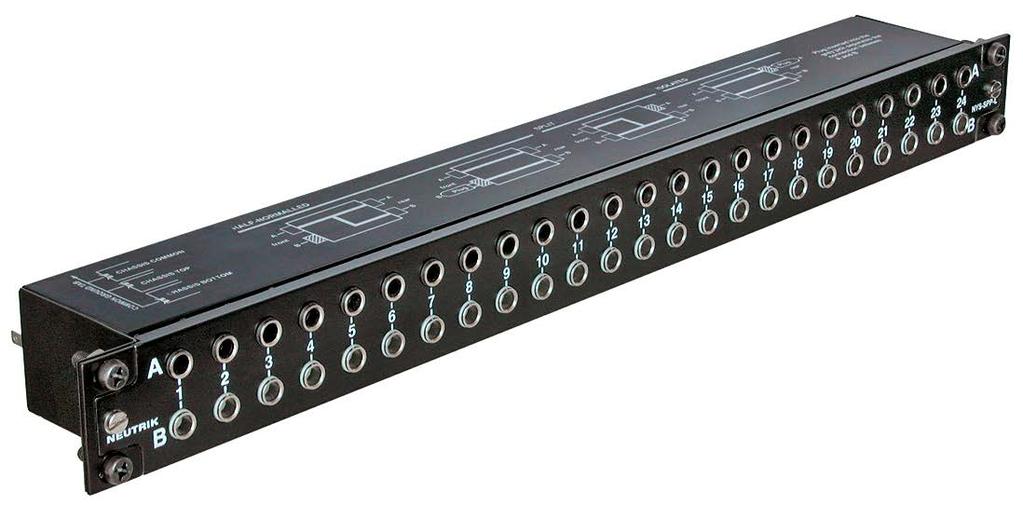 N Y e r i e s uggedized metal housing Imprinted grounding instruction Module NY-PC1 1/4" Patch Panel