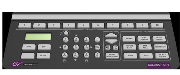 The Kaleido-RCP remote panel exemplifies this simplicity, and provides easy multiroom, multioperator control over Ethernet, with local connections for a mouse and keyboard.