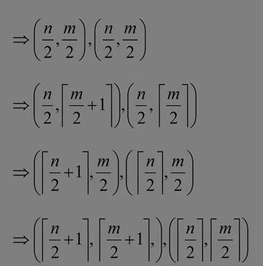Case 1 : n and m are even Case 2 : n is even, m is odd Case 3 : n is odd, m is even Case 4 : n and m are odd Consequently, maximum period of random numbers generated in the proposed segmented
