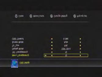 2. OSD settings Use the pq buttons to navigate the menu. With the t u buttons you change accordingly each point according to your needs.