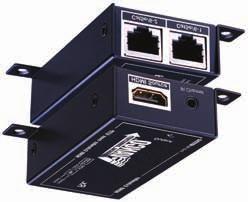 AV DISTRIBUTION HDMI Over CAT5E/CAT6 HDMI Over Dual CAT5E/CAT6 IR Active Extender Balun and Wall Plate 3D-Ready Sets FEATURES: Transmission Range: Extends 1080p resolutions up to 164 ft.