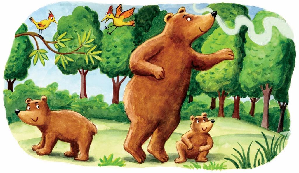 Narrator: Meanwhile, back in the forest, three bears were waking from their winter sleep.