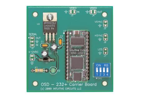 OSD-232+ TM with Carrier Board On-screen composite video character
