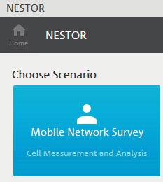 3 Performing measurements To perform a measurement, select the Mobile Network