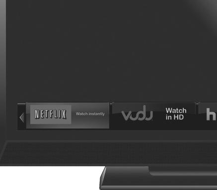 GETTING STARTED WITH VIZIO INTERNET APPS 1 2 Highlighted App V.I.A. Press this button to open the V.I.A. Dock. Be sure your TV is connected to the Internet.
