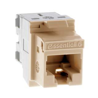 Essential-6 Keystone Connector Complies with the latest Category 6 standards Screened and Unscreened versions Easy termination without punchdown tool Keystone format.