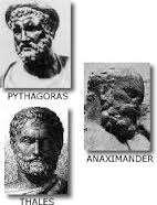 The Milesians Thales water is the fundamental principle Anaximander - the orderly nature of the universe is internal rather than imposed from outside Anaximenes - the natural mechanism for change is