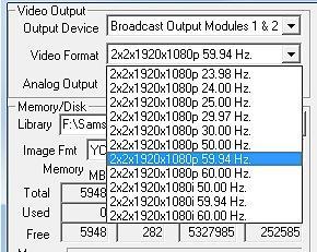 Table 2: Video Output Pane Descriptions Output Device The list of Output Devices depends on the optional ClearView Output Modules installed.