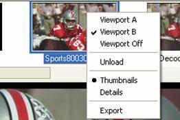 In the other modes, moving the video sequence to the left side of the Viewport (or top in Horizontal Split) will assigned it to Viewport A.