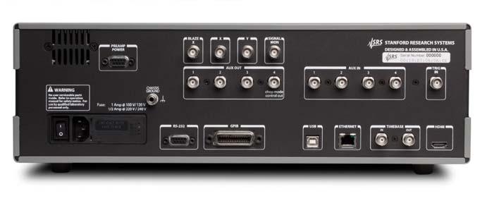 SR865A Specifications Inputs and Outputs V full scale thru 50 V full scale thru 50 X and Y outputs V full scale thru 50 V full scale or logic level reference sync output, either thru 50 V thru 50 1