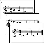 Melodic Pattern: Flashcards for students to visualize a melody, notes, and intervals.