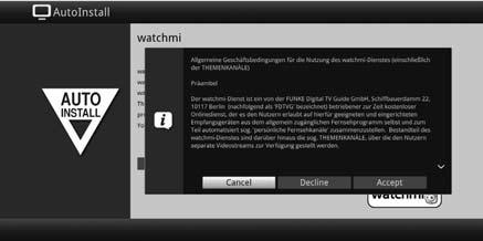The watchmi service is an online service operated by FUNKE Digital TV Guide GmbH.