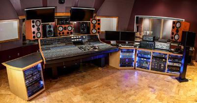Built upon a 32 channel API Vision console, this room is perfect for composition, audio editing, mixing, and mastering and contains an impressive set of onboard and outboard gear, software plugins,