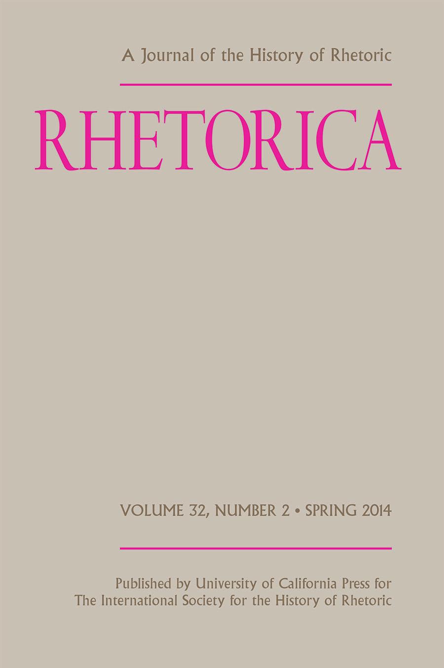 RHETORICA Full page: 4 ½ x 7 ½ $ 350 Half page: 4 ½ x 3 ¾ $ 270 February December 15 January 1 May March 15 April 1 August June 15 July 1 November September 15 October 1 RHETORICA: A JOURNAL OF THE