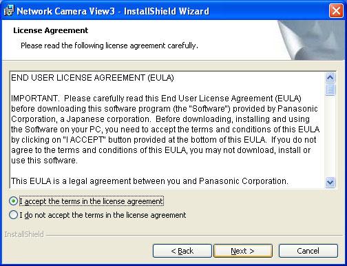 Viewer Software Images will not be displayed when the viewer software "Network camera View3" is not installed on the PC.
