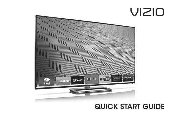 PACKAGE CONTENTS VIZIO LED HDTV with Stand Two-Sided Remote with Keyboard (Batteries Included) This Quick Start Guide Power