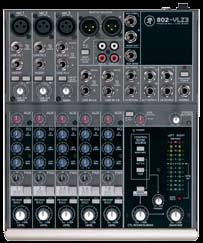 802-VZ3 POFESSIONA TA- COMPACT MIXE 802-VZ3 The 802-VZ3 is a feature-packed, but ultra-compact model in the VZ3 line of compact mixers, specially designed for applications that require fewer inputs