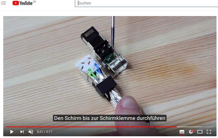 Finally, check your network installation by per Class-D Link Test. Observe our video tutorial: SAMCON 03 Mounting and installing the RJ45 jack to SAMCON cables https://www.youtube.