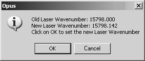OVP Test Setup 2.1.1 Calibrating Laser Wavenumber To measure the laser wavenumber for the currently selected IT channel click on the Calibrate Laser Wavenumber button.