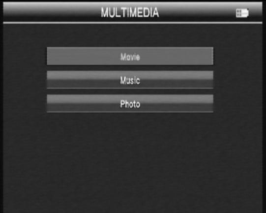 English 3.5 MULTIMEDIA Select Multimedia, then press OK into the Multimedia.