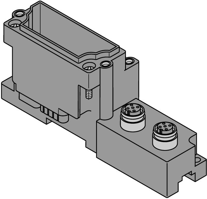 Compatible base modules Type BL67-B-2M12 6827186 2 x M12, 5-pole, female, a-coded Comments Suitable connector with a Pt1000 for the cold-junction compensation: BL67-WAS5-THERMO Ident-No.