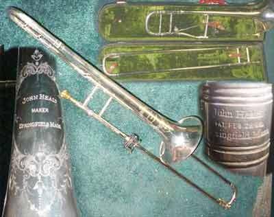 I saw one Heald trumpet played on YouTube that has serial #13 yet still has this same design so he may have never made one as shown in the 1903 catalog.