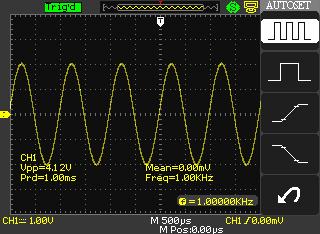 2.3 Auto Setup The Digital Storage Oscilloscopes have a Auto Setup function that identifies the waveform types and automatically adjusts controls to produce a usable display of the input signal.