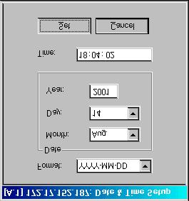 RADview-PC/TDM User s Manual Megaplex-2200 Agent Configuration Operations Figure 65. Date & Time Setup Dialog Box Table 59.