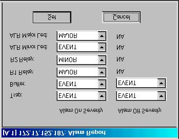 Megaplex-2200 Agent Configuration Operations RADview-PC/TDM User s Manual Figure 86. Alarm Report Dialog Box Table 74.